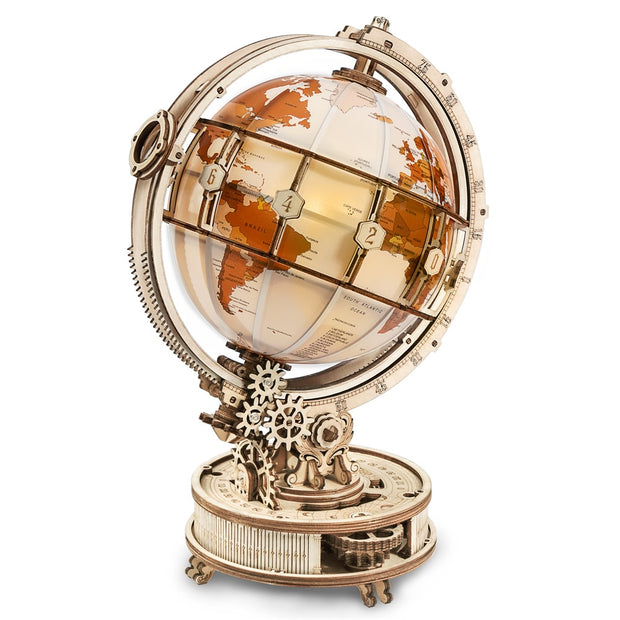 Luminous Wooden Globe Puzzle