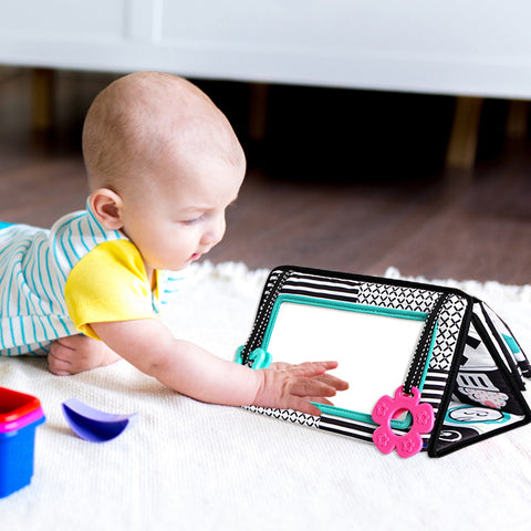 Tummy Time Mirror Cloth Book