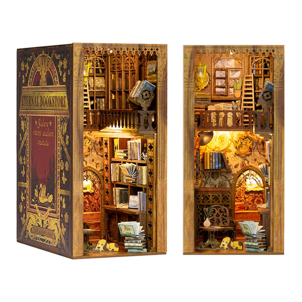 Miniature Wooden Magical Book Set