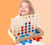 Four In a Row Wooden Board Game