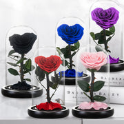 Heart Shaped Rose In Glass Dome