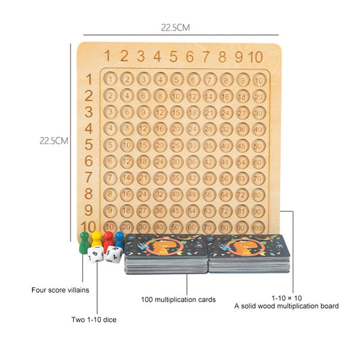 Wooden Multiplication Board Game