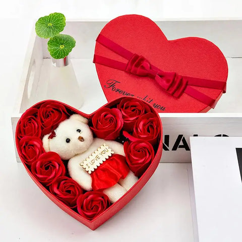 Flower Soap Gift Box with Bear