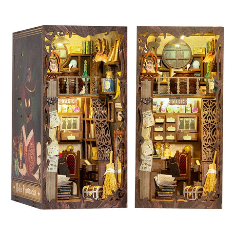 Miniature Wooden Magical Book Set