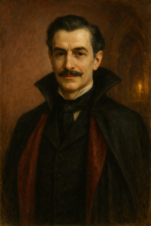 dracula portrait, an AI generated character